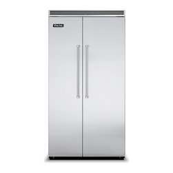 Viking 42" Built-in Side By Side Refrigerator Stainless Steel | VCSB5422SS - Refrigerators