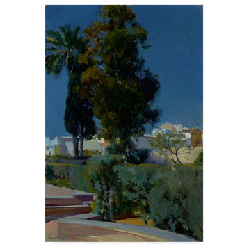Joaquin Sorolla Y Bastida 'Garden Alcazar Sevilla' Canvas Art, 32"x22"