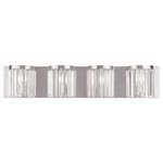 Livex Lighting - Ashton Bath Light, Brushed Nickel - The Ashton five light bath fixture emanates the 1920s casual style mixed beautifully with high sophistication. classical touches in the five light bath fixture gives off an art deco feel with the prismatic crystals.