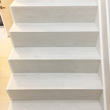 24x48 Porcelain Tile Mitred Staircase