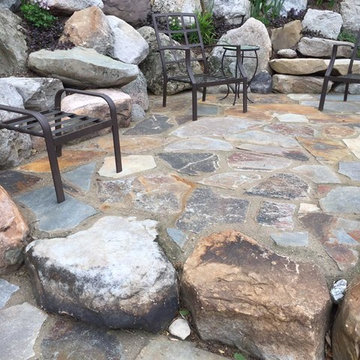 Natural stone with Boulder Steps