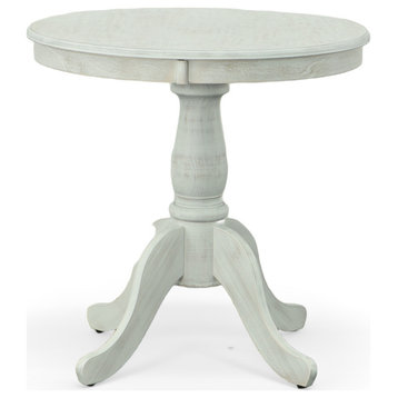 Fairview 30" Round Pedestal Dining Table - Whitewash