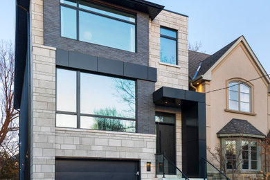 Contemporary exterior home idea in Toronto