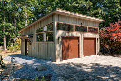 Inspiration for a mid-sized contemporary detached two-car carport remodel in Philadelphia