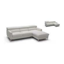 Modern Contemporary Italian Leather White Sectional Sofa