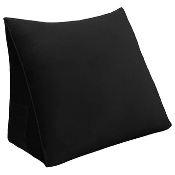 WOWMAX Reading Bed Rest Back Support Wedge Pillow, Black
