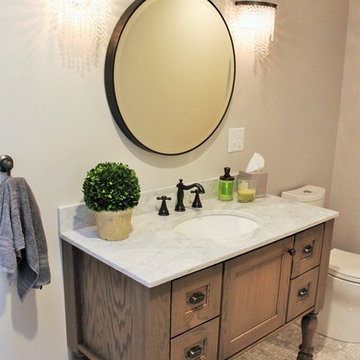 Simple yet elegant trendy guest bath