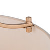 LNC 4-Light Drum Modern Gold Matte and Fabric Shade Chandelier