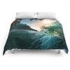 Photography - Beach - Waves - Palm Trees - Ocean Comforters - Queen: 88  x 88