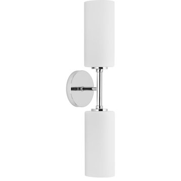 Cofield Collection Two-Light Polished Chrome Wall Sconce Vanity Light