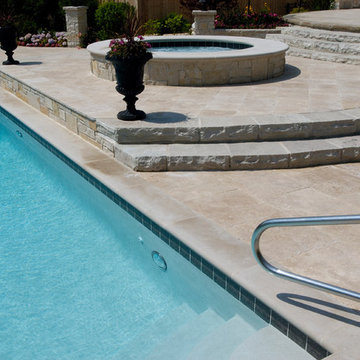 Swimming Pool with Separate Elevated Hot Tub