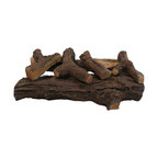Regal Flame 22 Inch 6 Piece Ceramic Fireplace Gas Logs - Oak