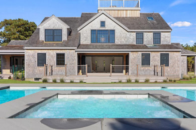 Example of a beach style pool design in Boston