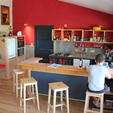 Aménagement salon & salle à manger maison Charentaise