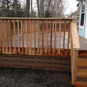 Composite Decking with Cedar Trim
