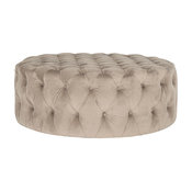 Safavieh Meaghan Ottoman, Mushroom Taupe