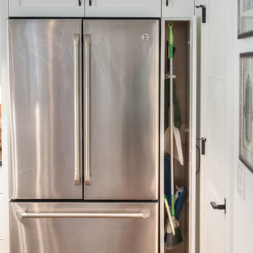 White and Earthy Clutter Free Kitchen