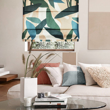 Leaf Vine Roman Shades, Roman blinds, window treatments