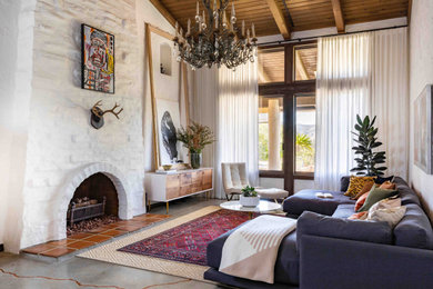 Inspiration for a mediterranean living room remodel in Los Angeles