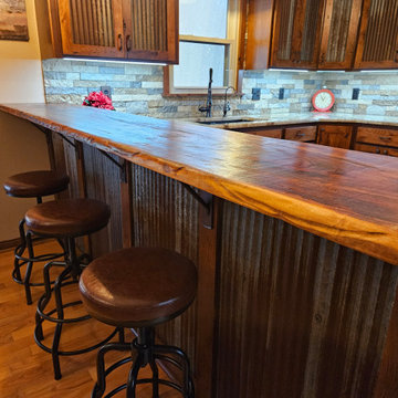 Rustic Kitchen Remodel Done in Hickory Cabinets