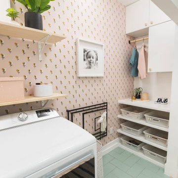 Sea Glass Laundry Room Floor