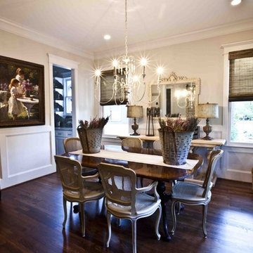Cedar Hill Farmhouse with Bali Natural Woven Wood Shades from Blinds.com
