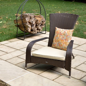 Natural Sandstone Patio in Wooded Rocky River Area
