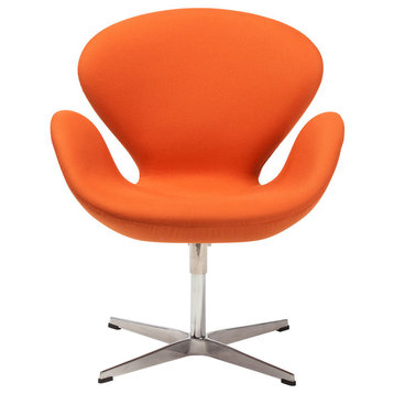 Trumpeter Swivel Chair, Orange
