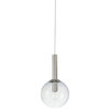 Bubbles 12" Pendant With Polished Nickel Finish and Clear Shade