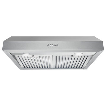 Cosmo 30" 380 CFM Under Cabinet Range Hood With Permanent Filters and LED Light
