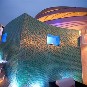 Aquamarine Glass Tiled Pool