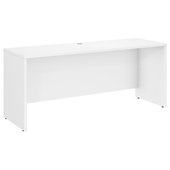 Noce U Shaped Desk with Glass Modesty Panel 66 x 96 x 29 - Potenza by  Corp Design