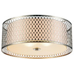 CWI LIGHTING - CWI LIGHTING 5555C17SN 3 Light Drum Shade Flush Mount with Satin Nickel - CWI LIGHTING 5555C17SN 3 Light Drum Shade Flush Mount with Satin Nickel finishThis breathtaking 3 Light Drum Shade Flush Mount with Satin Nickel finish is a beautiful piece from our Mikayla Collection. With its sophisticated beauty and stunning details, it is sure to add the perfect touch to your décor.Collection: MikaylaCollection: Satin NickelMaterial: Metal (Stainless Steel)Glass: NickelShade Color: Off WhiteShade Material: PlasticHanging Method / Wire Length: Comes with 6" of wireDimension(in): 17(W) x 7(H) x 17(L)Max Height(in): 7Bulb: (3)60W E26 Medium Base(Not Included)CRI: 80Voltage: 120Certification: ETLInstallation Location: DRYOne year warranty against manufacturers defect.