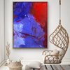 90x60 inches Original Large Red Blue abstract Modern Painting MADE TO ORDER