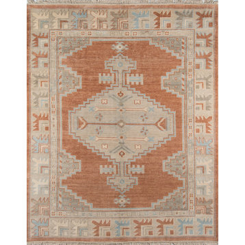 Erin Gates by Momeni Concord Walden Rust Hand Knotted Wool Area Rug 5'6"x8'6"