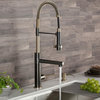 Kraus KPF-1603SBBG Artec Pro™ Kitchen Faucet, Black Stainless Steel/Brsh Gold