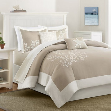 Harbor House Jacquard 5-Piece Duvet Set With Embroidery, King/California King