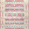Muted Floral Area Rug, Cherry Pink, 9'x12'