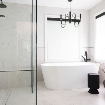 The master bathroom
