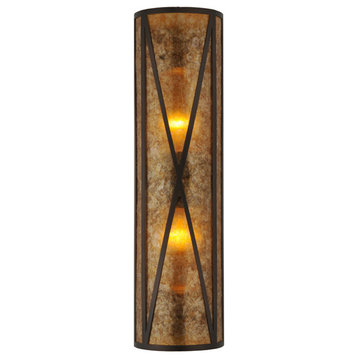8 Wide Saltire Craftsman Wall Sconce