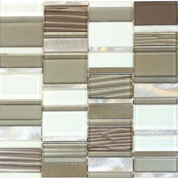 Bestview Glass Mosaic Block Stack White Patch 201600 - Tile