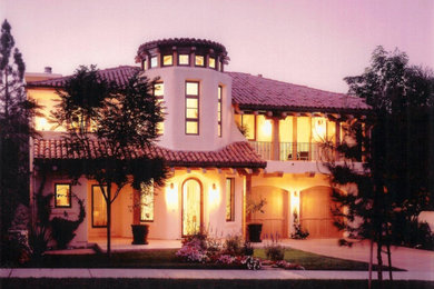 Mediterranean exterior home idea in Los Angeles
