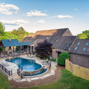 Luxury Vanishing Edge Pool with Copper Scuppers