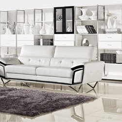 Kaya Modern Eco-Leather Sofa - Sofas