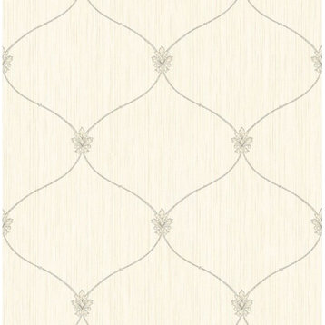 Seabrook Wallpaper in Neutrals, Off White LD81408