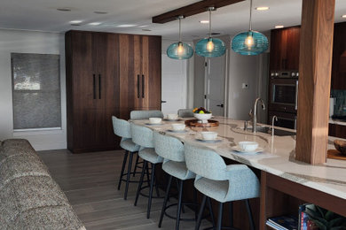 Example of a 1950s kitchen design in Miami