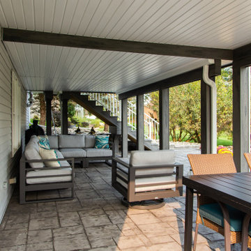 A Revitalized Outdoor Living Space for Over and Under Deck Enjoyment