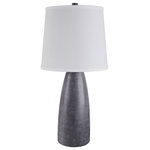Ashley Furniture - Ashley Furniture Shavontae Poly Table Lamp in Gray (Set of 2) - Modern style shape-up. You love all things contemporary, but bling isn’t your thing. Behold the beauty of the Shavontae table lamp. Smooth, subtle lines speak volumes. Hint of radiance on the base brings just enough sheen to the scene.