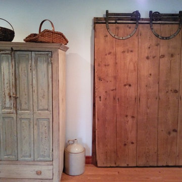 Entertainment Center and Sliding Barn Door