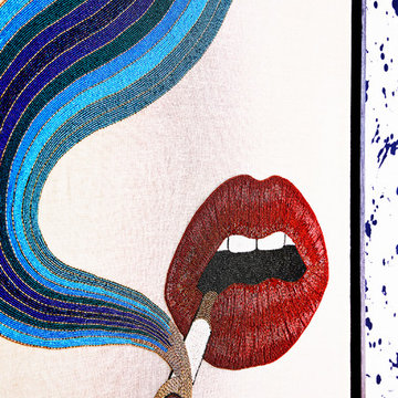 "Smolder" Beaded Wall Art
